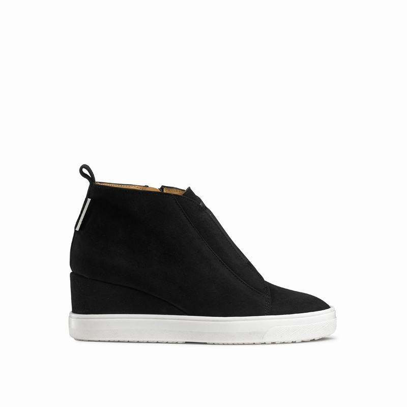 Russell & Bromley Ready Set Laceless Wedge Sneakers Women's Black [XFG9114WF]